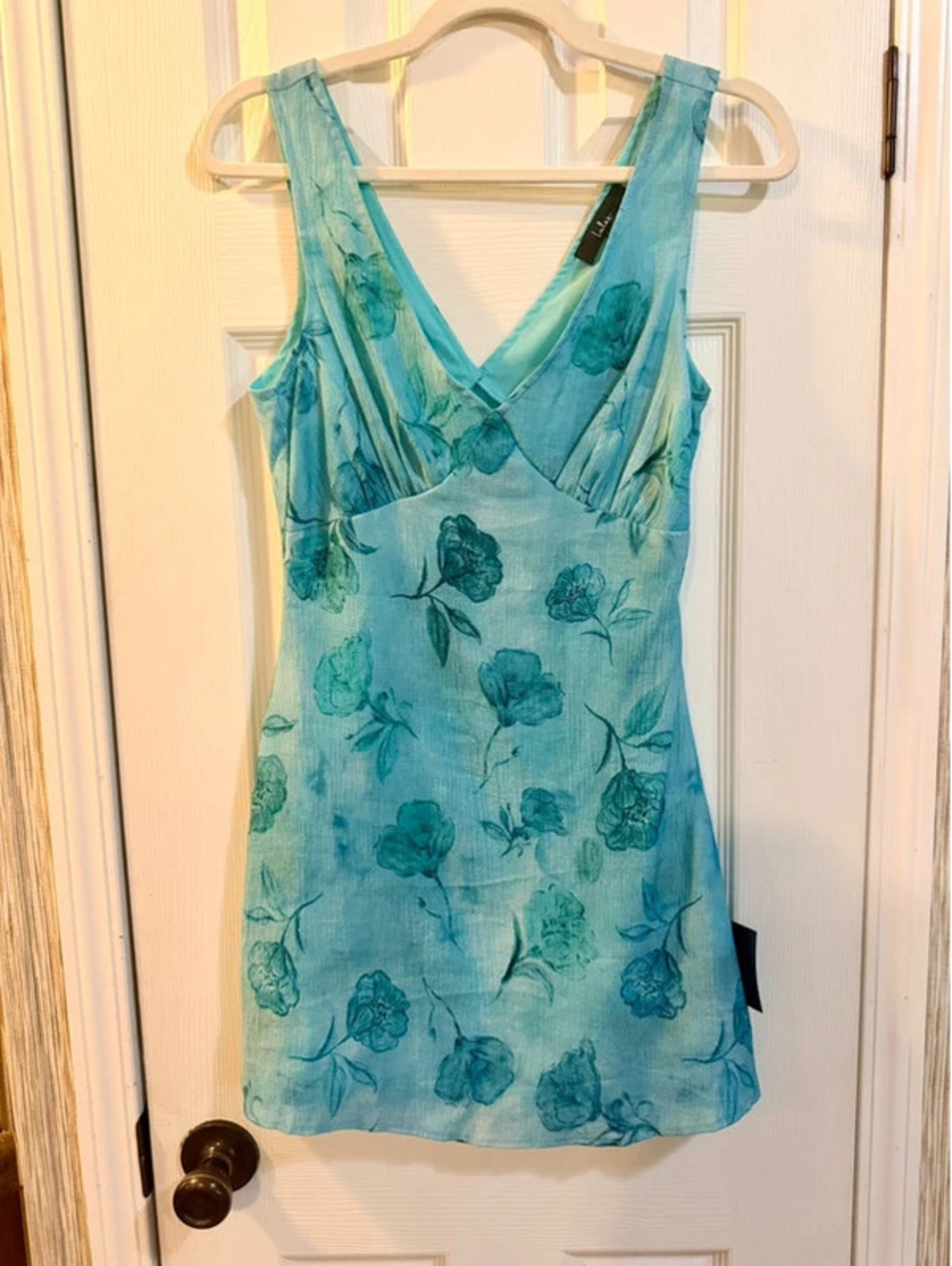 Blue Floral Mini Dress
